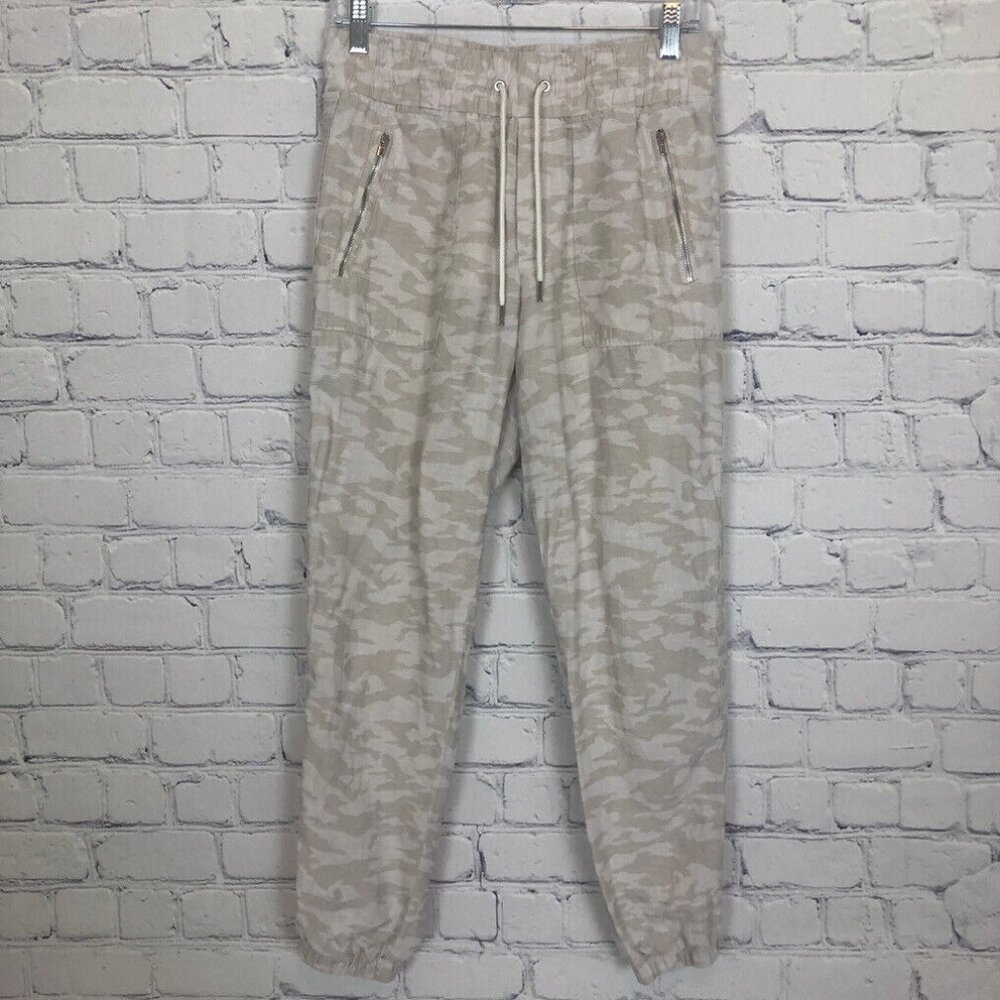 Athleta Camo Jogger Pants in Cream and Tan